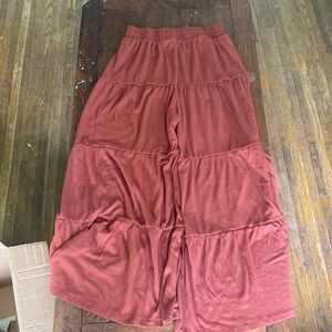 Super wide leg red pants